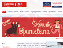 Tablet Screenshot of languageclub.sk